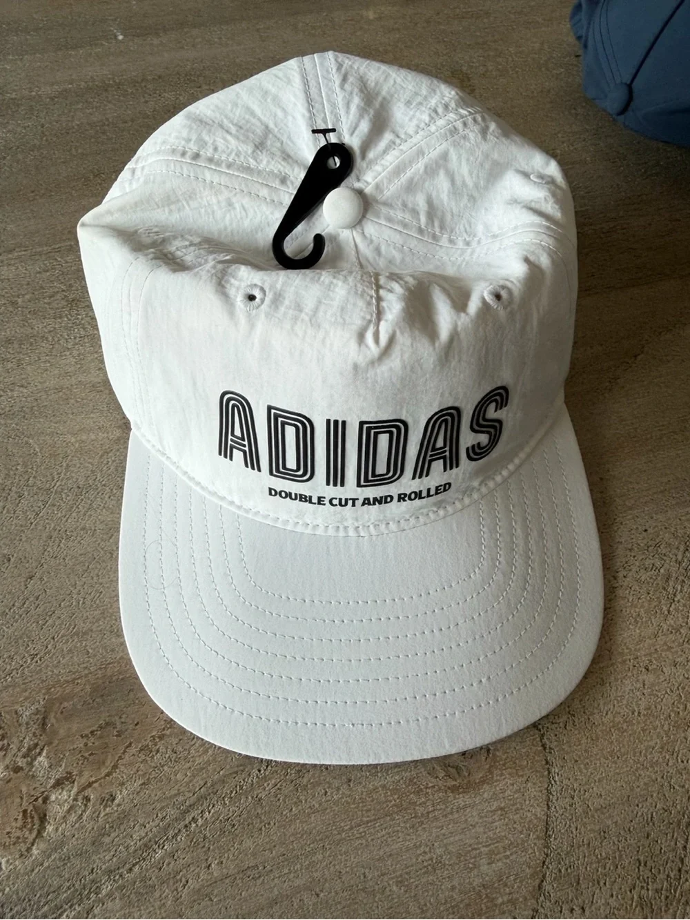 Adidas Kids White 'Double Cut and Rolled' Cap